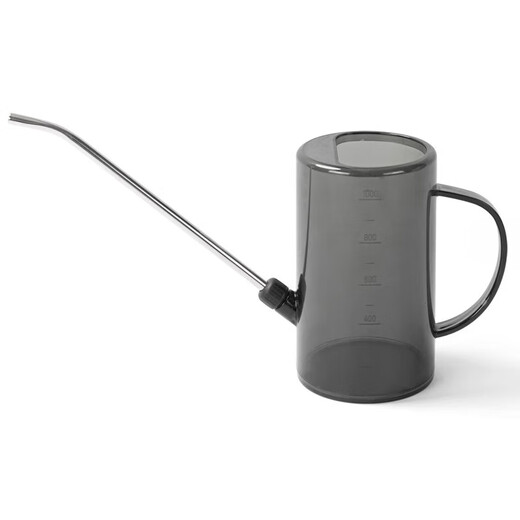 Long-mouth watering kettle for watering flowers, household large-capacity flower kettle, gardening succulent sprinkling kettle, watering kettle, watering artifact, 1L gray watering kettle, free sprinkler head