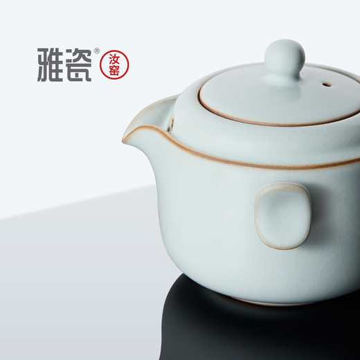 Yaci New Year Gift Ru Kiln Travel Tea Set Ceramic Quick Cup One Pot Two Cups Portable Cloth Bag Tea Table Lucky Ru Kiln Lucky Set + Cloth Bag One Pot Two Cups