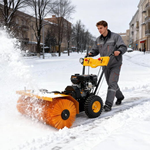 Bocher walk-behind snowplow small snow removal snowplow truck factory factory area snowplow property community municipal sanitation snowplow truck municipal road snowplow PHR-6.5P
