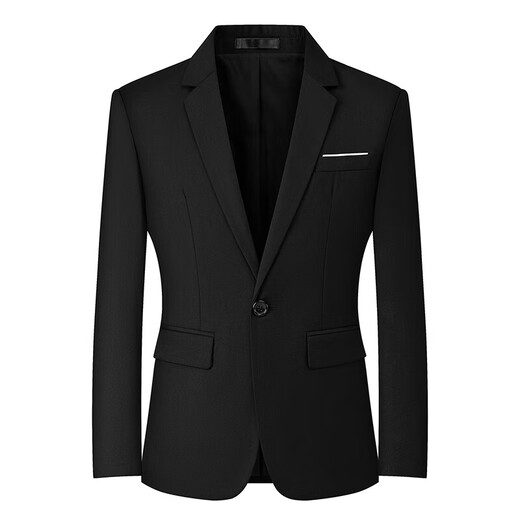 Suit Suit Men's Jacket Top Slim Business Casual Professional Formal Korean Groomsman Dress Small Suit Men Black Double-breasted Single Suit XL
