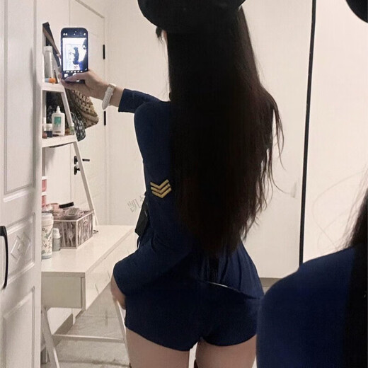 Universal royal sister's uniform, marine uniform, a complete set of one-piece cosplay costumes for women, new hot white hat, one size fits all, great value, full set of blue, including model's same hat