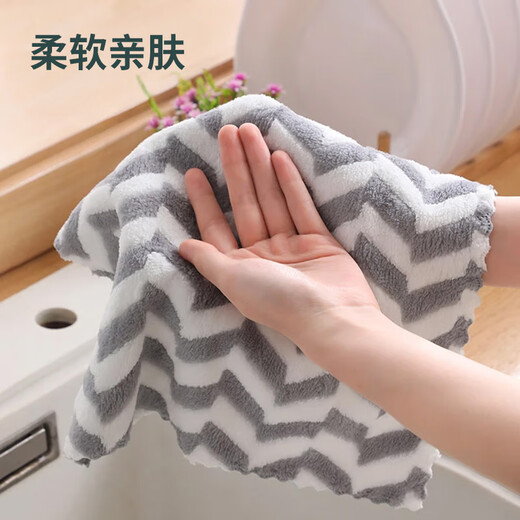 Jia Bangshou lazy rag wet and dry coral velvet dishwashing cloth household scouring pad kitchen absorbent cleaning wipes 3 packs free shipping coral velvet absorbent rags 6 packs 30*30cm
