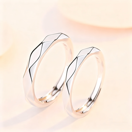 MZMZ long-distance relationship platinum couple ring PT950 platinum matching ring for wedding, Valentine's Day birthday gift for girlfriend and wife, local warehouse/next day delivery - light luxury live mouth matching ring