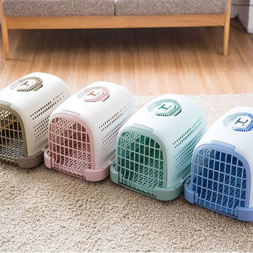 MODX Haustier-Flugbox, Katzenkäfig, tragbar, ausgehender Hundekäfig, tragbare Haustierbox, Katzen-Flugbox, Reisekarobox, einfach + Windelbrett, 15 Jin Jin entspricht 0,5 kg innen, Kaffeefarbe