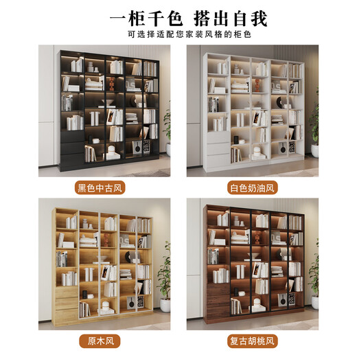 Zhong Zhanggui glass small wine cabinet living room wall display cabinet storage cabinet light luxury red wine cabinet household small wine storage cabinet 40x32x200 single cabinet dark gray delivery to home
