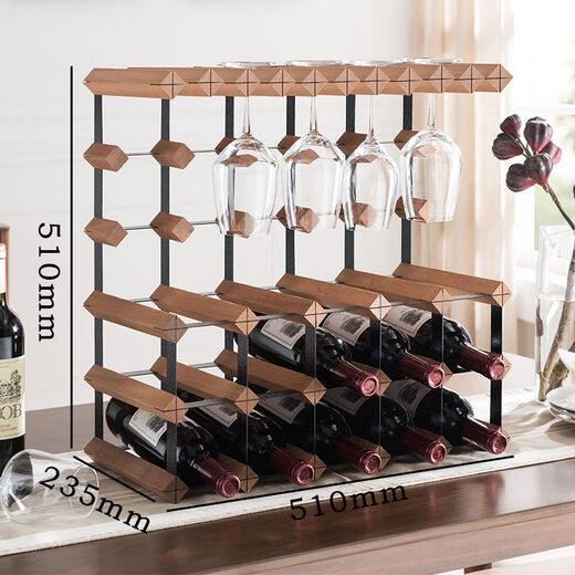 Cat Wine Rack Solid Wood Wine Glass Rack Ornament Wine Red Wine Upside Down Light Luxury Household Red Wine Rack Storage Rack Goblet Rack 5X5 Grid 235mm Depth (Sapele Wood)