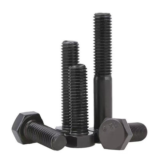 Mo Peng 12.9 grade high-strength bolt, external hexagonal screw, extended screw, black, full and half, carbon steel screw collection, M20 (2 pieces), length 80 mm, half