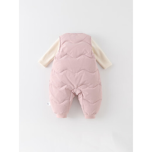 Nanny Goose KIDS Baby Overalls Winter 2025 New Cute Korean Version Sweet Cartoon Baby Girl Climbing Down Jacket Set Warm Pink Single Pants 73 cm