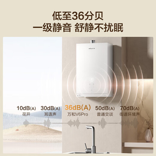 Wanhe first-class constant temperature first-class silent first-class energy-saving dual-cycle household natural gas water heater gas V6 PRO lower-mounted fan booster frequency conversion water servo trade-in
