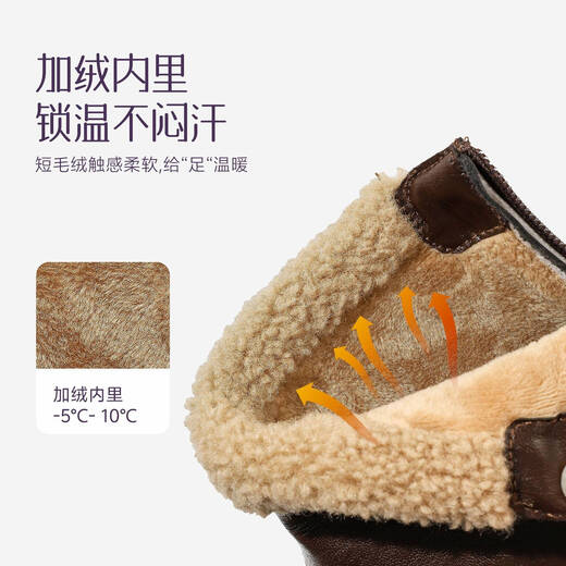 Tongmengqingtian girls boots autumn and winter Martin boots 2025 new children's short boots thickened warm cotton boots medium and large children's shoes brown-thick velvet comfortable and warm 29 yards inner length 18.3 cm