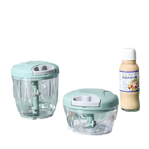 Fat Donglai's same manual garlic puller large garlic artifact kitchen manual meat grinder vegetable cutter household garlic puller upgraded model green grass green medium three knives