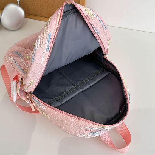 Ye Yu school bag for primary school girls, fashionable and cute small backpack, casual and versatile, lightweight mini travel backpack for girls, white without pendants