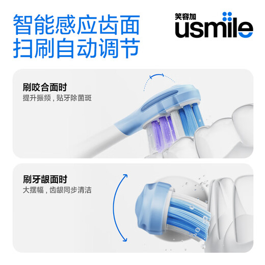 Usmile Smile Plus Intelligent Sweeping Electric Toothbrush Couple Gift for Boyfriend and Girlfriend P20PROS Glacier White 6 brush heads in total Birthday gift
