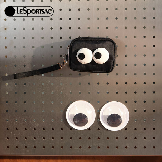 LeSportsac new expression series cute black big-eyed boy walking storage coin purse clutch bag big-eyed boy