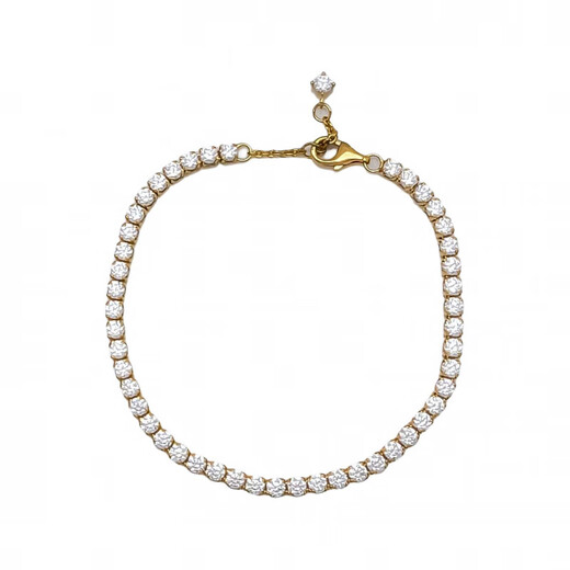 PANDORA Pandora inlaid design 14K gold-plated bracelet women's gold gold-plated 16 brand original box