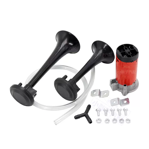 Yusenyi Five Lions super loud air horn waterproof warning car motorcycle electric vehicle 12V24v modified high-pitched police whistle 24v Five Lions air horn (set) with relay universal + double horn