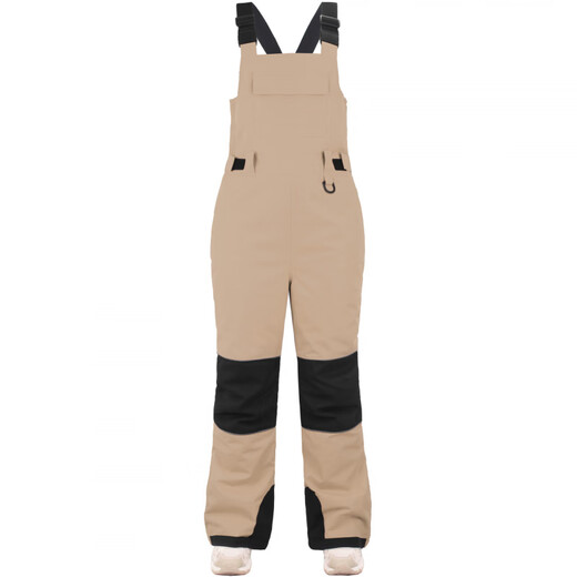 Gsou SNOW new children's overalls winter outdoor sports single and double plate wear-resistant color-blocking windproof and waterproof ski pants for women black 90cm