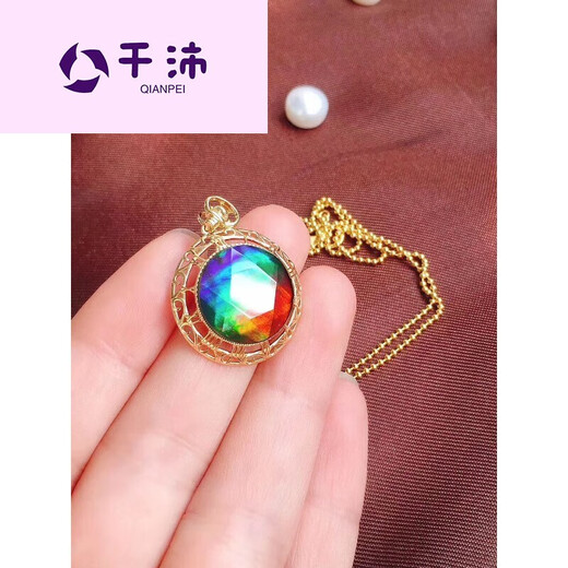 Qianpei high-end quality Canadian new crystal semi-precious stone 18 gold inlaid large picture Australian picture