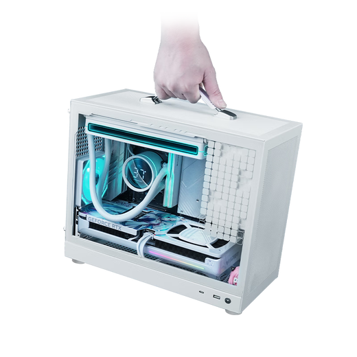 AMD R5 9600X/RX9070XT/RTX5060TI/5070 Hanajiao mini pure white mini host ITX assembly computer desktop computer host desktop AIPC computer configuration 丨 R5 9600X/core display/16G/512G