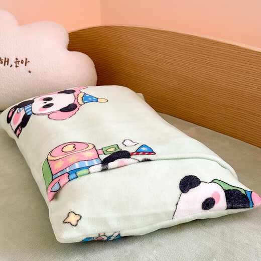 Casarotti Class A milk velvet toddler quilt multi-functional children's blanket type removable quilt cover soy quilt core kindergarten quilt Panda Paradise 100*120 quilt cover + 1.2 Jin Jin equals 0.5 kg soy quilt core