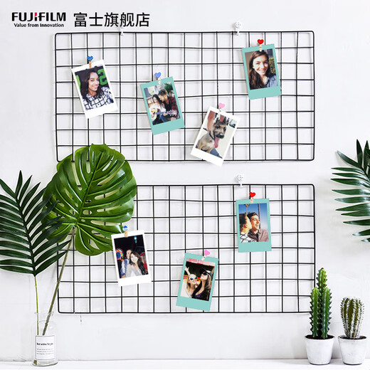 Fuji (FUJIFILM) instax instant camera 3-inch mini photo paper film roll 3-inch sky blue + photo album + storage box + refrigerator magnet official standard configuration