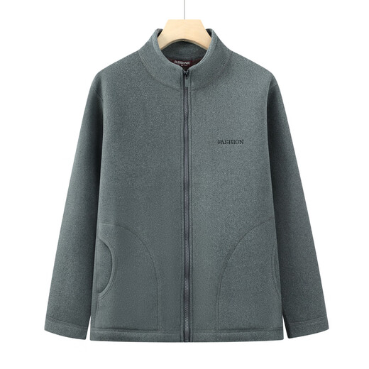 Xiaofu autumn and winter polar fleece sweatshirt jacket for middle-aged and elderly men plus velvet warm cardigan new dad winter clothes