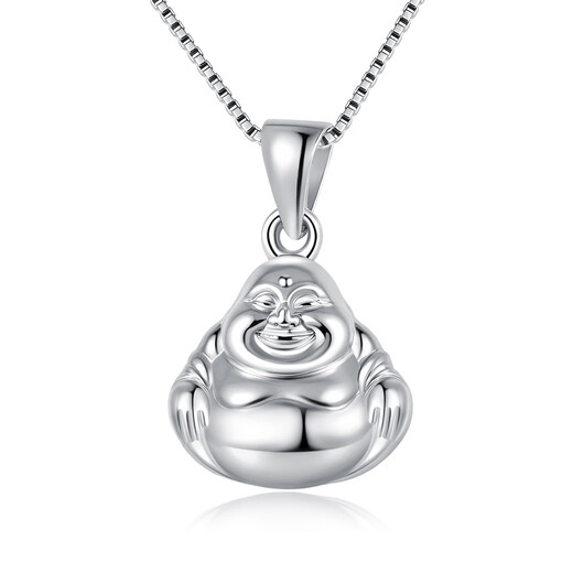 WAN FU LONG (WAN FU LONG) PT950 Platinum Classic Big Belly Buddha Pendant Necklace is a simple, elegant and luxurious gift for your girlfriend. PT950 Platinum Big Belly Buddha Pendant comes with s925 silver chain 1.54g.