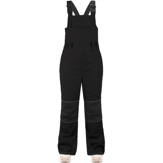 Gsou SNOW new children's overalls winter outdoor sports single and double plate wear-resistant color-blocking windproof and waterproof ski pants for women black 90cm