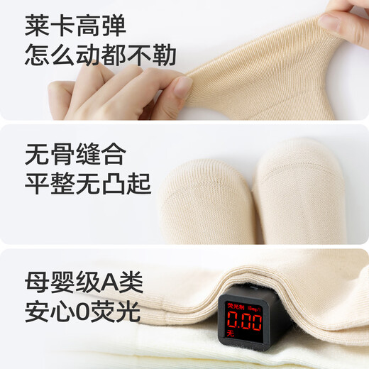 Growth baby socks pure cotton type A spring and autumn newborn baby mid-tube antibacterial bone-free loose mouth non-leg-stretching autumn children's socks