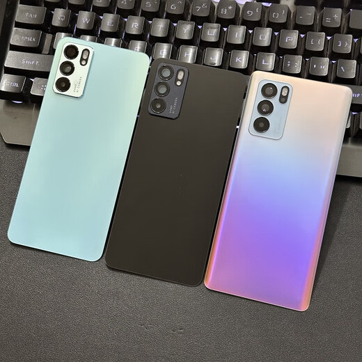 Original suitable for oppo reno6 back cover glass RENO6PRO mobile phone battery cover back shell back screen chassis Reno6 night sea black tempered glass back cover/casing