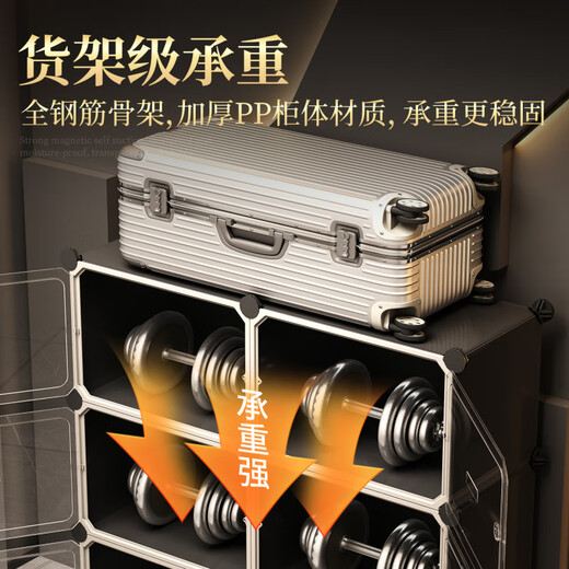 Shoe box storage shoe cabinet 2025 new storage artifact at the entrance to the home large-capacity multi-layer shoe shelf transparent magnetic high-transparent door thickened 1 row 6 layers - about 12 pairs can be placed for boots