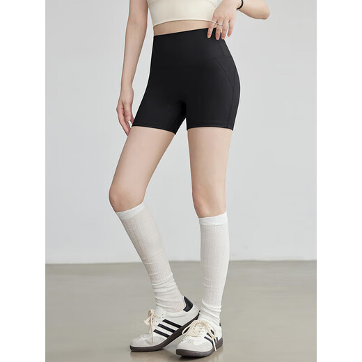 Youyou Yoga Shorts High Waist Hip Raising Running Sports Cycling Pilates Fitness Pants J24302XY1T Navy Blue L