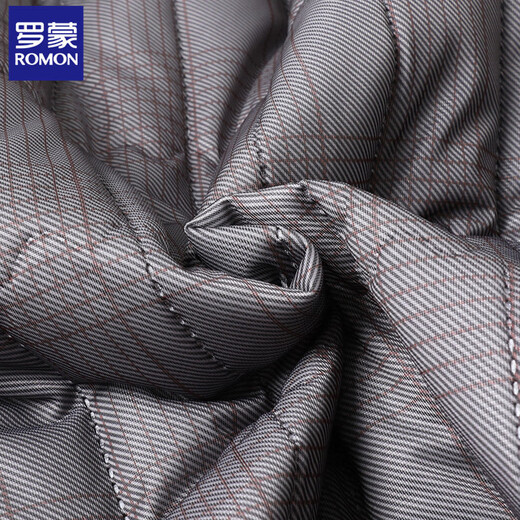 ROMON Warm Stand Collar Jacket Men's Jacket 2025 Winter Velvet and Cotton Business Casual Men's Jacket Dad Top Black Cotton XL