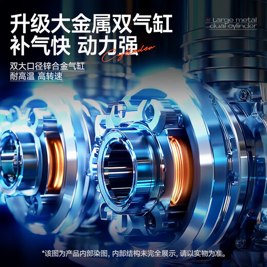 Suitu car air pump double-cylinder car tire air pump electric inflator to measure tire pressure high-power off-road sedan metal true double-cylinder off-road high-power digital display fast charge + storage bag