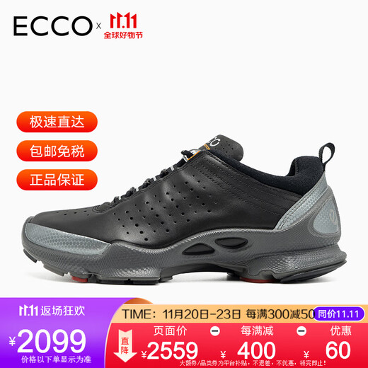 ECCO Men's Shoes Outdoor Classic Sports Shoes Dad Shoes Breathable Running Shoes BIOM Step 091504 Spot Black 091504-50659 42
