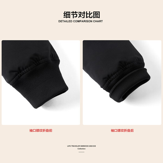 SIMWOOD/Jianmu men's clothing Fengmu stand collar down jacket DOWNPLUS peace of mind 90% pure white duck down S13250666 crocodile green M (recommended 116-135 Jin Jin equals 0.5 kg)