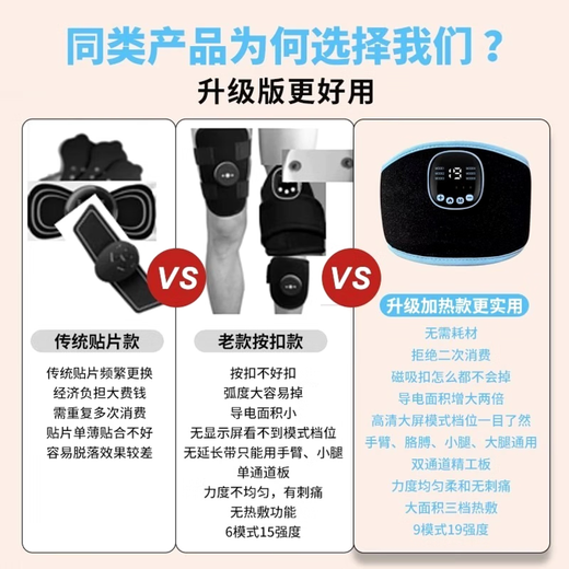 Kang Junhong Hand Rehabilitation Training Device Finger Hand Massager Stroke Hemiplegia Arm Leg Function Electric Five Finger 6 Modes 19 Levels Intensity 3 Levels Hot Compress_Black and Blue