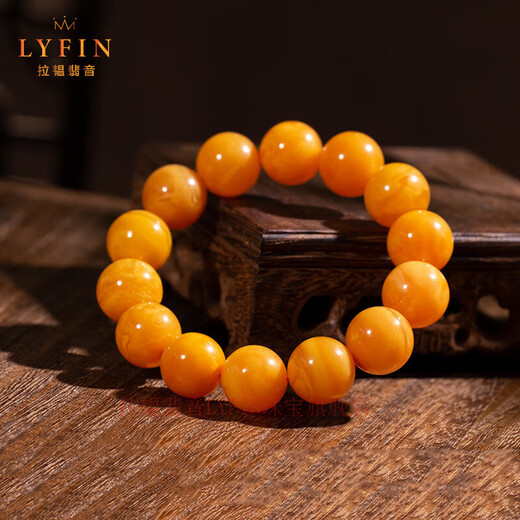 Layun Feiyin 7A natural demon flower beeswax bracelet for men with Russian material presbyopic wax flowing pattern rosary can be collected as a high-end gift. 7A high-end presbyopic wax 14-14.5mm (with certificate)