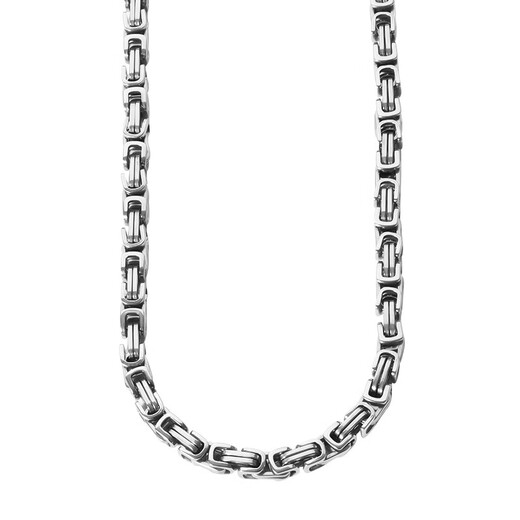 BJYL titanium steel necklace men's domineering personality summer clavicle chain men's non-fading emperor chain hip-hop trend accessories 5MM wide 50CM long