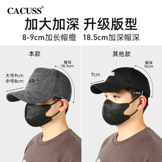 Cacuss Baseball Cap Herren vierjähriger Sonnenschutzhut großer Kopfumfang hoher Top-Gesicht kleiner Entenball Cap Sport Casual Fashion Hut