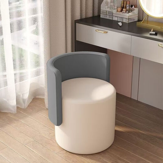 Xiaomi famous craftsman light luxury bedroom makeup dressing Nordic chair internet celebrity simple girl backrest dressing table stool household rotatable off-white fixed style