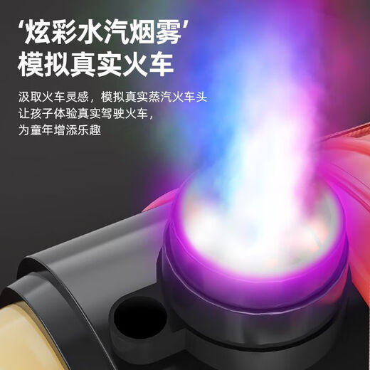 OTHER新款儿童电动车可坐人带遥控玩具车男女小孩火车充电宝宝童车礼物 绿色+火车头车厢单电单驱音乐早教灯光