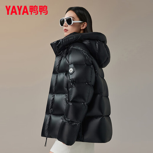 Duck Duck Black Label Goose Down Series Goose Down Down Jacket Couple Short Style 2025 Winter New Thickened Coldproof Jacket HY Black M (170) 222g Down Filled