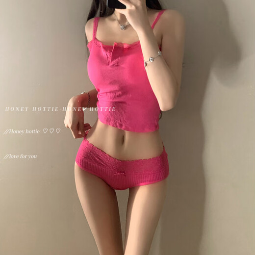 Universal Breast Desire Polka Dot French Sexy Underwear Lace Edge Bow Girl Breathable Briefs Black 12% Off on Purchase 5 Pieces L