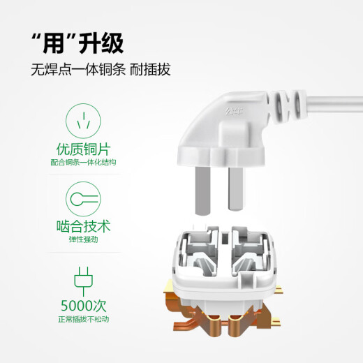Bull (Bull) Socket/Wire Board/Plug/Row Plug/Wire Board/Arrag Toard 8 Posición Interruptor de control general Longitud total 3 metros GN-B3440