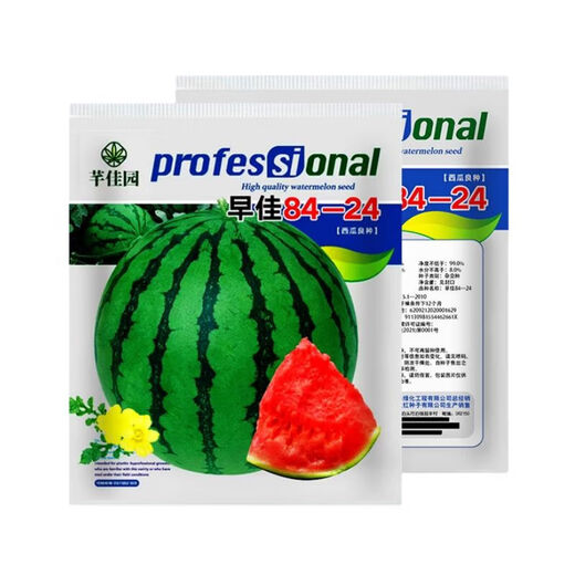 Fruit set, strawberry, cherry tomatoes, croissant, honey, watermelon, balcony potted farmhouse garden melon seeds, various kinds of rock sugar unicorn watermelon seeds, 2 packs, about 100 seeds