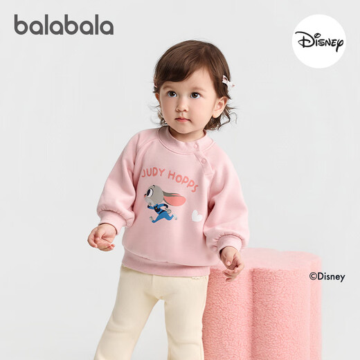 Balabala Crazy Animal IP children's clothing children's sweatshirts plus velvet winter 2025 new tops for boys and girls thickened