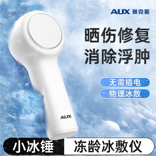 AUX blackhead suction instrument, special small bubbles for beauty salons, household large suction electric cleaner, pore cleaning and hydration, facial blackhead cleaning, acne removal tool, beauty instrument, ice compress device - gift, AUX X20 small bubbles (A white)