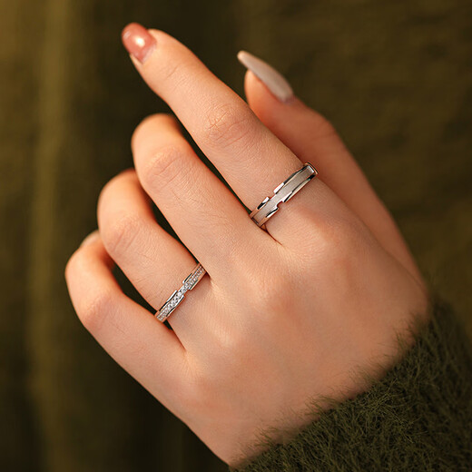 MZMZ platinum ring men's pt950 platinum engagement diamond ring, versatile and fashionable Valentine's Day birthday gift for girlfriend, local warehouse/next day delivery - light luxury, perfect match, living ring for men