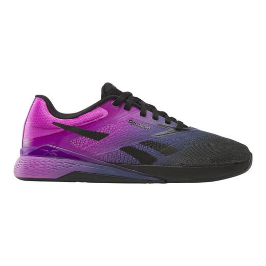 Reebok women's training shoes, cushioning support, flexible fit, non-slip grip, breathable and wear-resistant mesh material, EVA midsole BLACK/TWILIGHT PURPLE/PUR 38